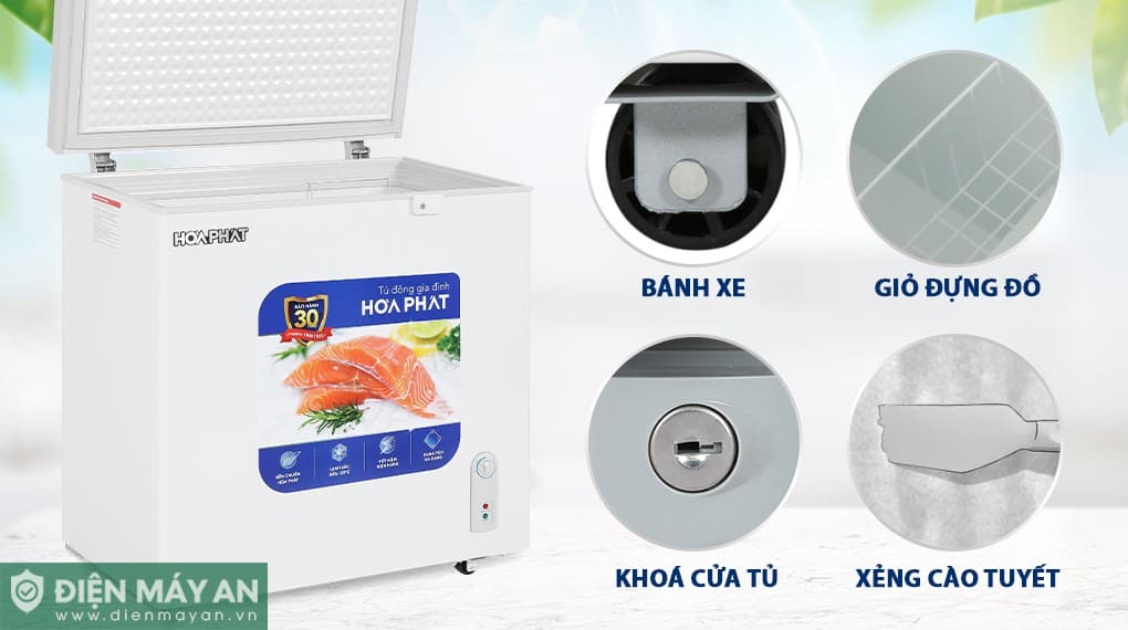 Tủ đông Hòa Phát 162 Lít HPF AD6162